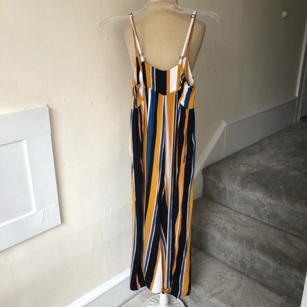 Urban Outfitters Tootsie Vertical Stripe Multi Button-Through Jumpsuit EUC Sz XS - Picture 8 of 8